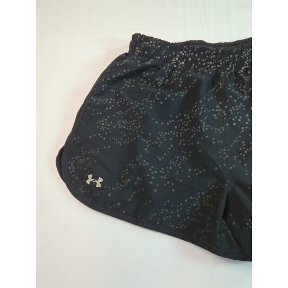 Under Armour Shorts Womens Small Black Spotted Loose Fit Heatgear Running Active - Picture 4 of 6